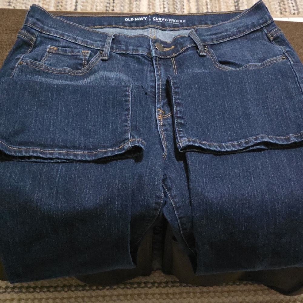 Old Navy Women's Dark Blue Relaxed Jeans